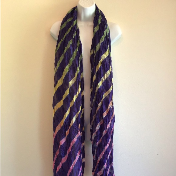 New Beach Navy Striped Scarf Wrap Pareo - Picture 5 of 10